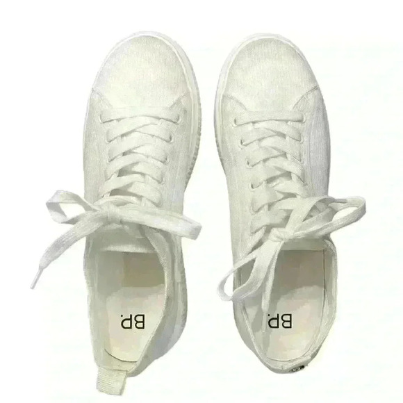 BP White Sonny Platform Sneaker Womens Size 9.5 - Picture 2 of 7